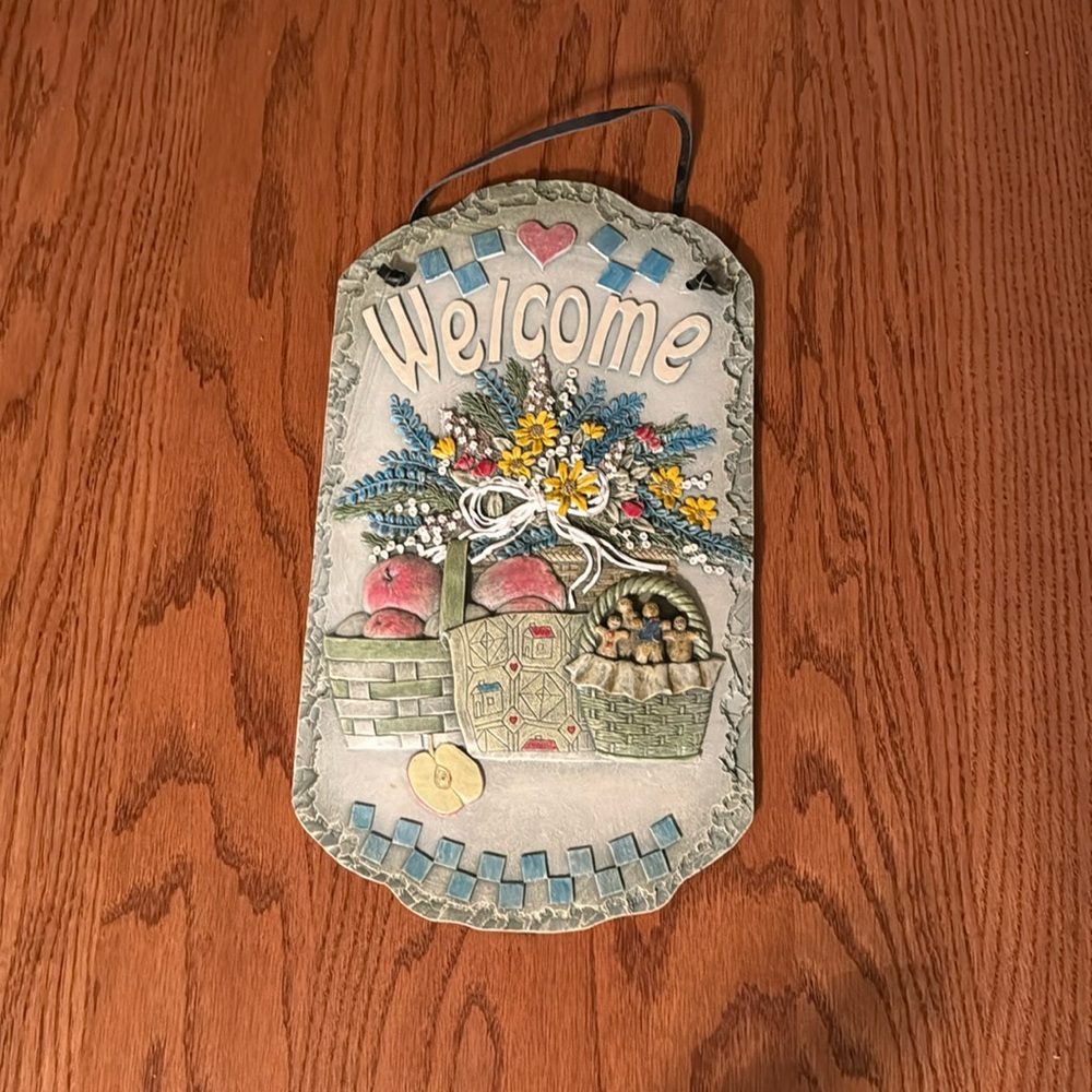 Country Resin Decor Wall Hanging Welcome Sign